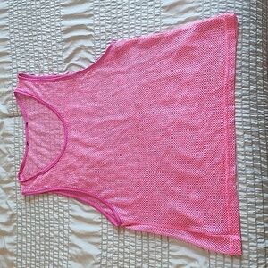 Mens Pink Glitter Mesh Tank Top XL
